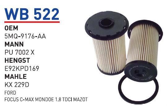 Wunder WB 522 Топливный фильтр WB522: Отличная цена - Купить в Польше на 2407.PL!