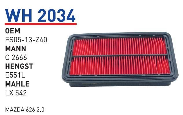 Wunder WH 2034 Air filter WH2034: Buy near me in Poland at 2407.PL - Good price!