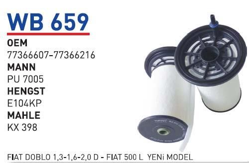 Wunder WB 659 Fuel filter WB659: Buy near me in Poland at 2407.PL - Good price!