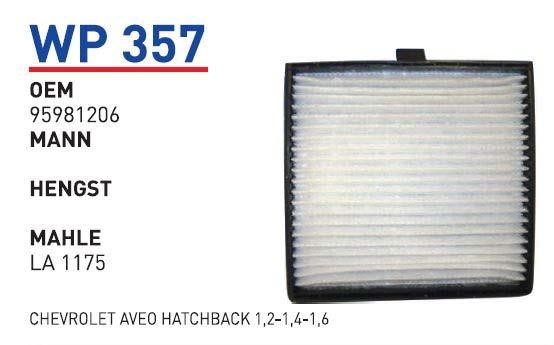 Wunder WP 357 Filter, interior air WP357: Buy near me in Poland at 2407.PL - Good price!