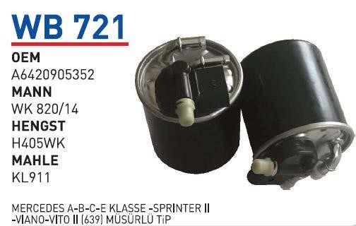 Wunder WB 721 Fuel filter WB721: Buy near me in Poland at 2407.PL - Good price!