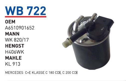 Wunder WB 722 Filtr paliwa WB722: Dobra cena w Polsce na 2407.PL - Kup Teraz!