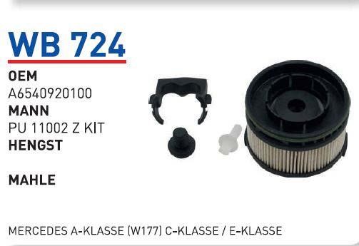 Wunder WB 724 Топливный фильтр WB724: Отличная цена - Купить в Польше на 2407.PL!