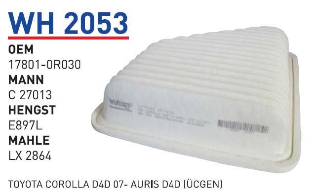 Wunder WH 2053 Air filter WH2053: Buy near me in Poland at 2407.PL - Good price!