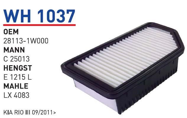 Wunder WH 1037 Filtr powietrza WH1037: Dobra cena w Polsce na 2407.PL - Kup Teraz!
