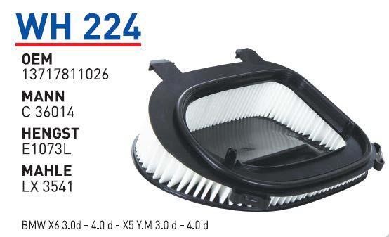 Wunder WH 224 Air filter WH224: Buy near me in Poland at 2407.PL - Good price!