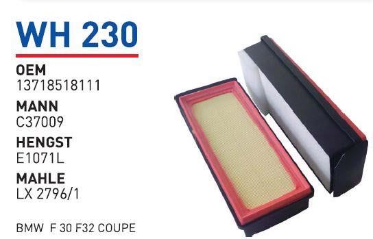 Wunder WH 230 Air filter WH230: Buy near me in Poland at 2407.PL - Good price!