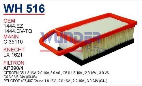 Wunder WH 516 Air filter WH516: Buy near me in Poland at 2407.PL - Good price!