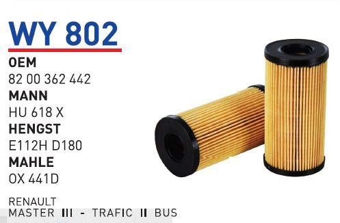 Wunder WY 802 Oil Filter WY802: Buy near me in Poland at 2407.PL - Good price!