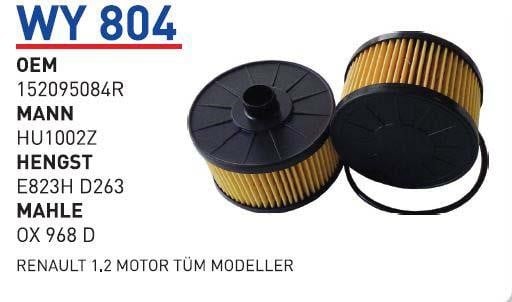 Wunder WY 804 Oil Filter WY804: Buy near me in Poland at 2407.PL - Good price!