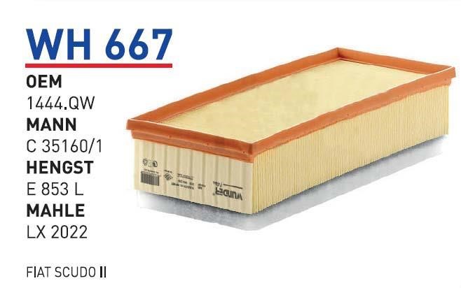 Wunder WH 667 Air filter WH667: Buy near me in Poland at 2407.PL - Good price!
