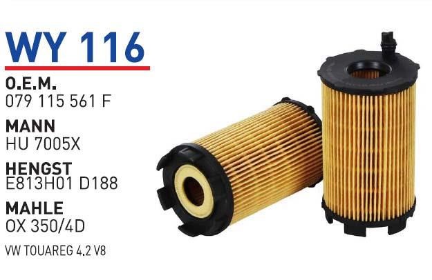 Wunder WY 116 Oil Filter WY116: Buy near me in Poland at 2407.PL - Good price!