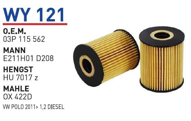 Wunder WY 121 Масляный фильтр WY121: Отличная цена - Купить в Польше на 2407.PL!