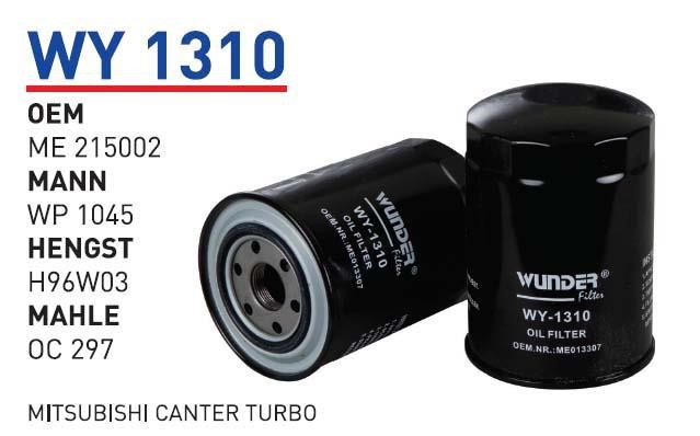 Wunder WY 1310 Масляный фильтр WY1310: Отличная цена - Купить в Польше на 2407.PL!