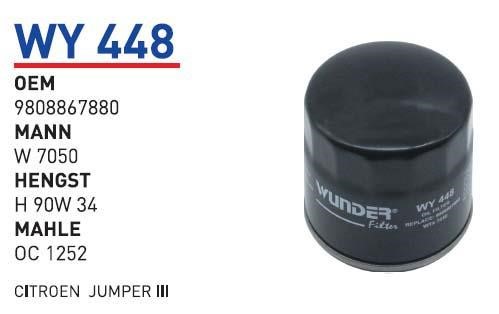 Wunder WY 448 Oil Filter WY448: Buy near me in Poland at 2407.PL - Good price!