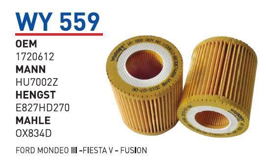 Wunder WY 559 Масляный фильтр WY559: Отличная цена - Купить в Польше на 2407.PL!