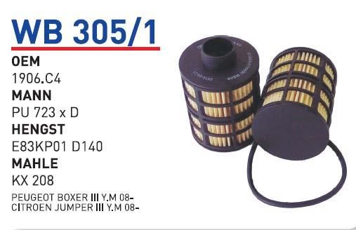 Wunder WB 305/1 Fuel filter WB3051: Buy near me in Poland at 2407.PL - Good price!