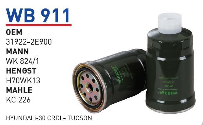 Wunder WB 911 Топливный фильтр WB911: Отличная цена - Купить в Польше на 2407.PL!