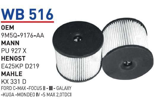 Wunder WB-516 Топливный фильтр WB516: Отличная цена - Купить в Польше на 2407.PL!