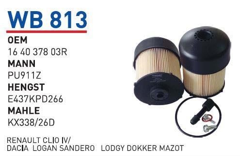Wunder WB-813 Фільтр палива WB813: Приваблива ціна - Купити у Польщі на 2407.PL!