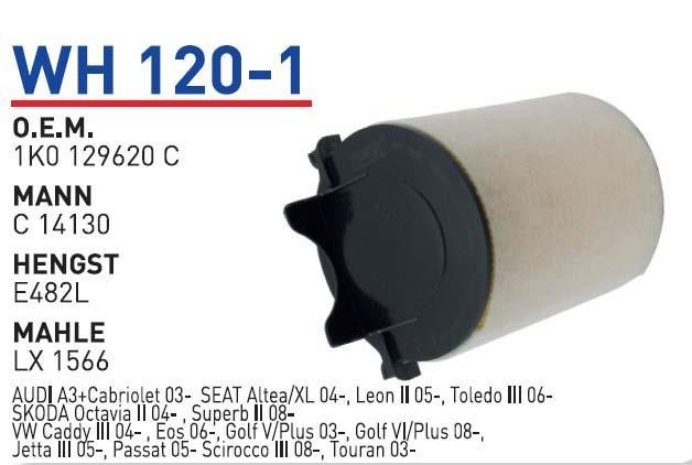 Wunder WH 120/1 Filtr powietrza WH1201: Dobra cena w Polsce na 2407.PL - Kup Teraz!