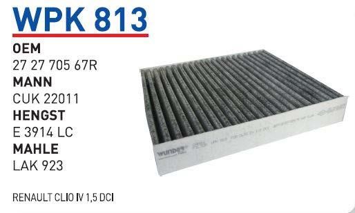 Wunder WPK 813 Activated Carbon Cabin Filter WPK813: Buy near me in Poland at 2407.PL - Good price!