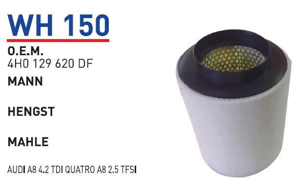 Wunder WH 150 Air filter WH150: Buy near me in Poland at 2407.PL - Good price!