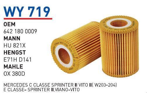 Wunder WY 719 Oil Filter WY719: Buy near me in Poland at 2407.PL - Good price!