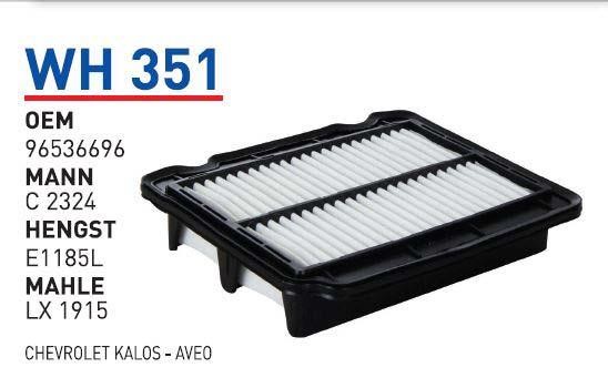 Wunder WH 351 Air filter WH351: Buy near me in Poland at 2407.PL - Good price!