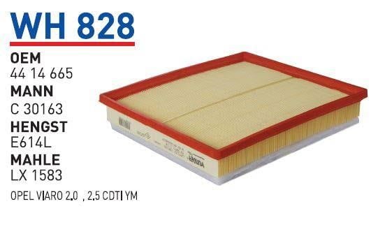 Wunder WH 828 Air filter WH828: Buy near me in Poland at 2407.PL - Good price!