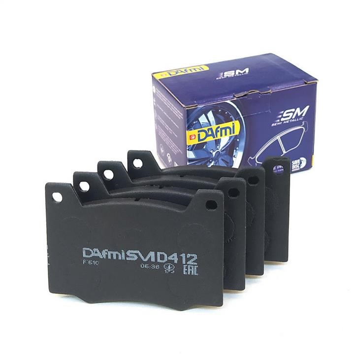 DAfmi D412SM Front disc brake pads, set D412SM: Buy near me in Poland at 2407.PL - Good price!