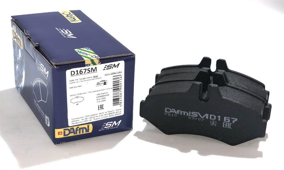 DAfmi D142SM Тормозные колодки дисковые передние, комплект D142SM: Отличная цена - Купить в Польше на 2407.PL!