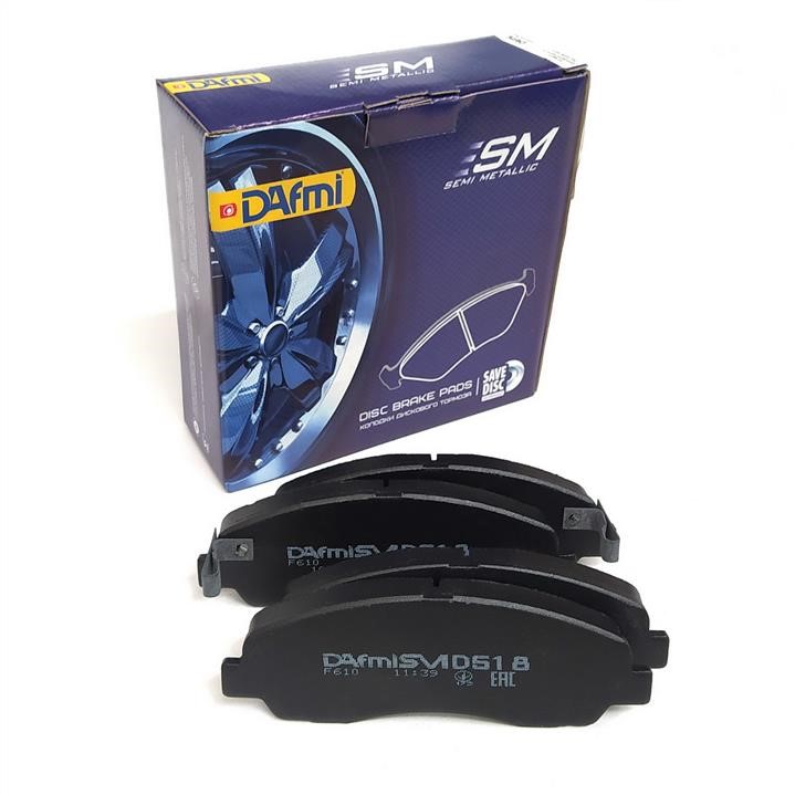 DAfmi D518SM Rear disc brake pads, set D518SM: Buy near me in Poland at 2407.PL - Good price!