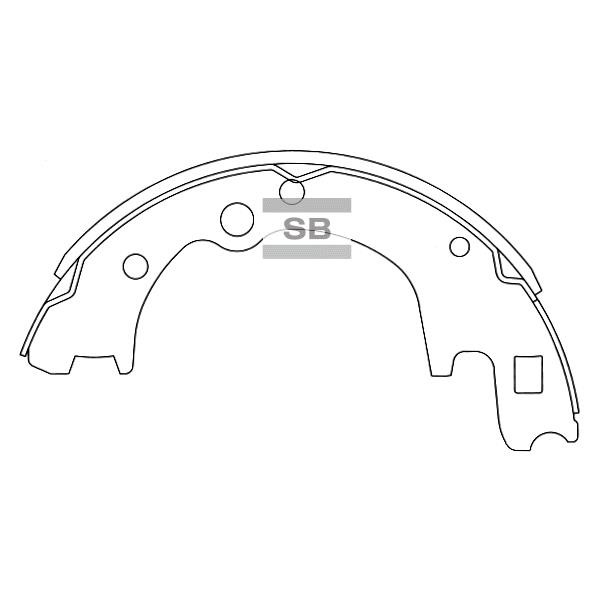 Sangsin SA043 Drum brake shoes rear, set SA043: Buy near me in Poland at 2407.PL - Good price!
