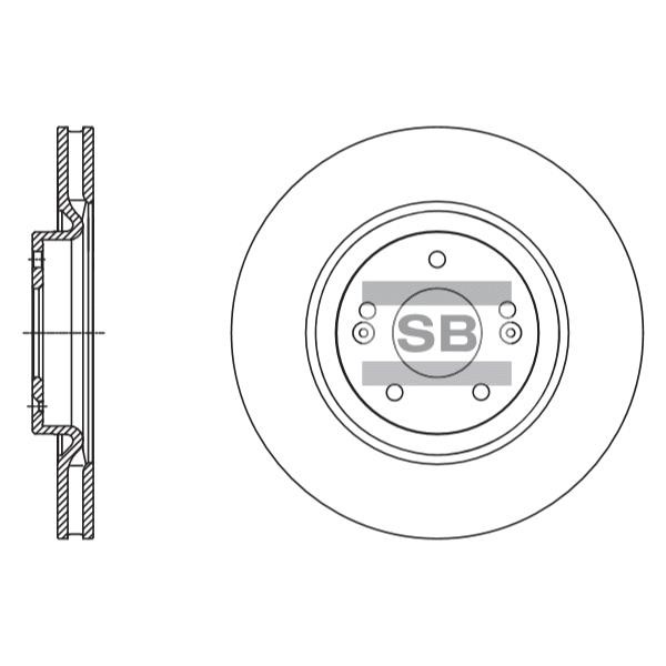 Sangsin SD1109 Тормозной диск передний вентилируемый SD1109: Отличная цена - Купить в Польше на 2407.PL!