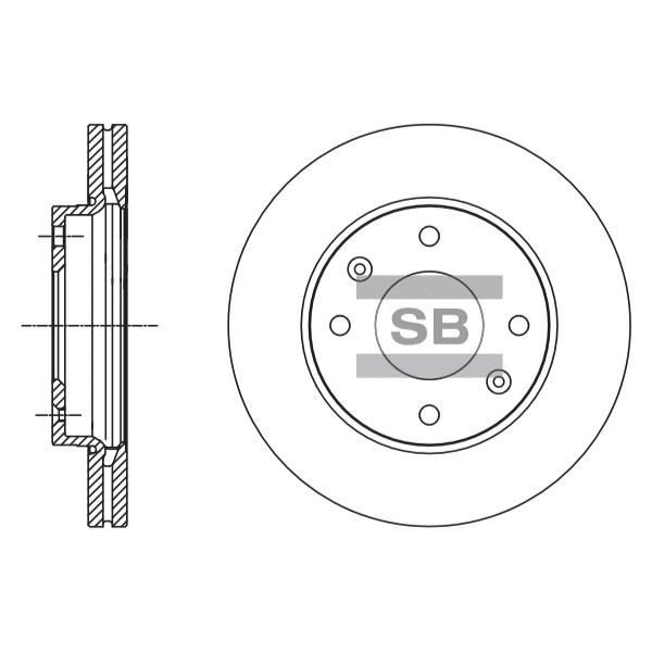 Sangsin SD1113 Тормозной диск передний вентилируемый SD1113: Отличная цена - Купить в Польше на 2407.PL!