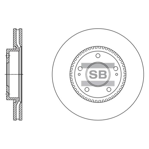 Sangsin SD1139 Тормозной диск передний вентилируемый SD1139: Отличная цена - Купить в Польше на 2407.PL!