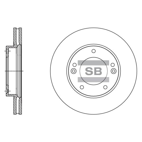 Sangsin SD2067 Тормозной диск передний вентилируемый SD2067: Отличная цена - Купить в Польше на 2407.PL!