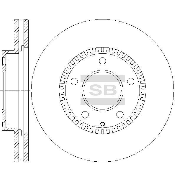 Sangsin SD2070 Диск гальмівний передній вентильований SD2070: Приваблива ціна - Купити у Польщі на 2407.PL!