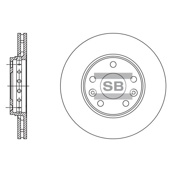 Sangsin SD3060 Тормозной диск передний вентилируемый SD3060: Отличная цена - Купить в Польше на 2407.PL!