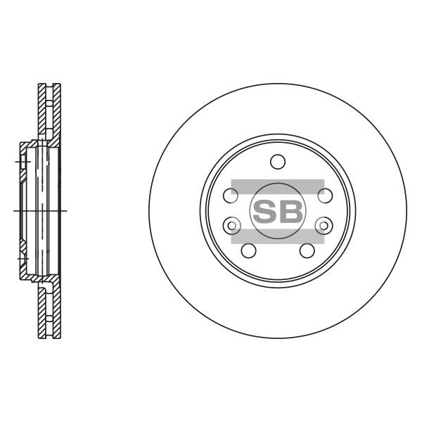 Sangsin SD3062 Тормозной диск передний вентилируемый SD3062: Отличная цена - Купить в Польше на 2407.PL!