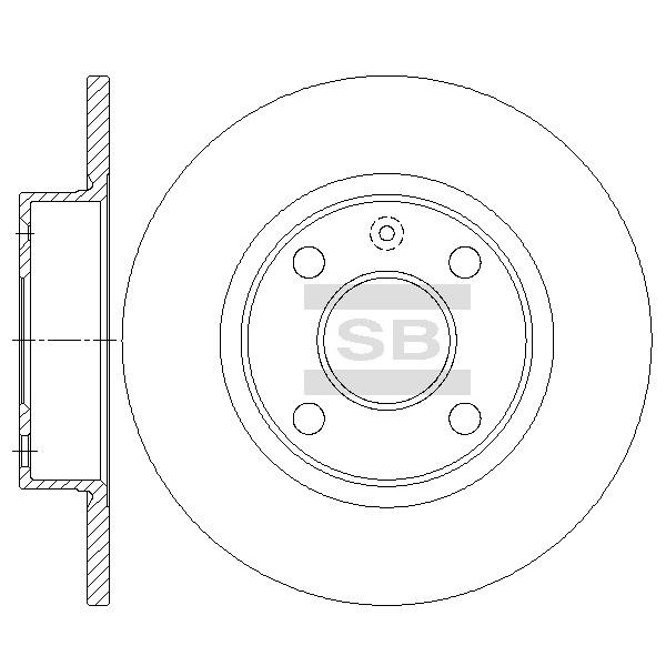 Sangsin SD5122 Тормозной диск задний невентилируемый SD5122: Отличная цена - Купить в Польше на 2407.PL!