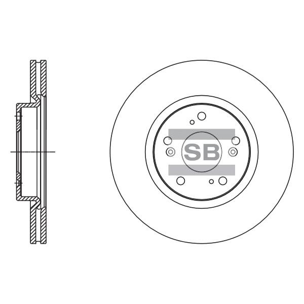 Sangsin SD4114 Тормозной диск передний вентилируемый SD4114: Отличная цена - Купить в Польше на 2407.PL!