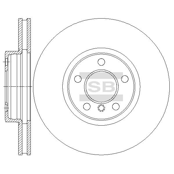 Sangsin SD5202 Тормозной диск передний вентилируемый SD5202: Отличная цена - Купить в Польше на 2407.PL!