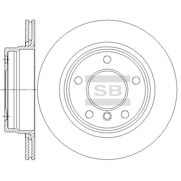 Sangsin SD5206 Rear ventilated brake disc SD5206: Buy near me in Poland at 2407.PL - Good price!