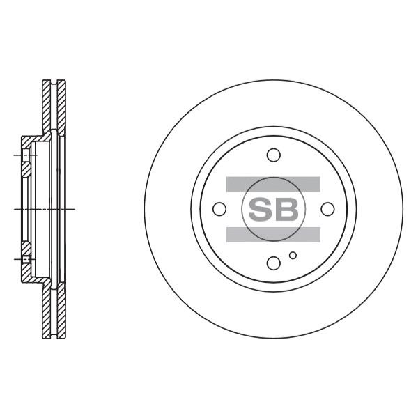 Sangsin SD5306 Тормозной диск передний вентилируемый SD5306: Отличная цена - Купить в Польше на 2407.PL!