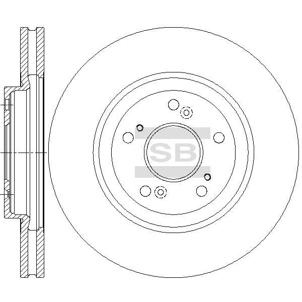 Sangsin SD4133 Front brake disc ventilated SD4133: Buy near me at 2407.PL in Poland at an Affordable price!