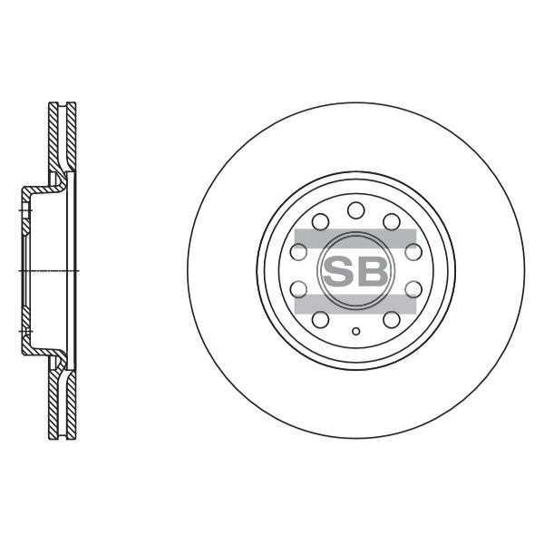 Sangsin SD5409 Front brake disc ventilated SD5409: Buy near me at 2407.PL in Poland at an Affordable price!