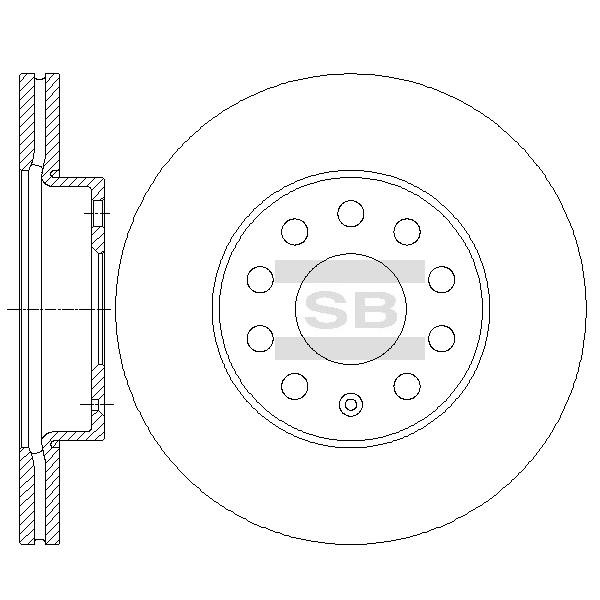 Sangsin SD5410 Front brake disc ventilated SD5410: Buy near me in Poland at 2407.PL - Good price!