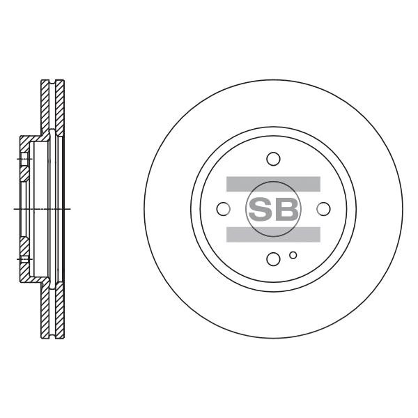 Sangsin SD4418 Тормозной диск передний вентилируемый SD4418: Отличная цена - Купить в Польше на 2407.PL!